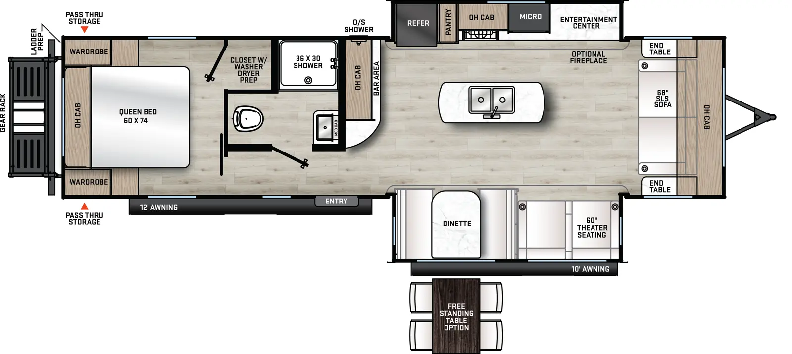 Catalina Legacy Edition 283FEDS Floorplan